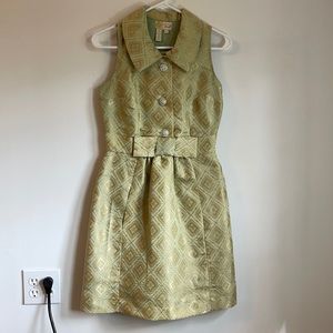 Plenty! Frock by Tracy Reese gold and mint dress